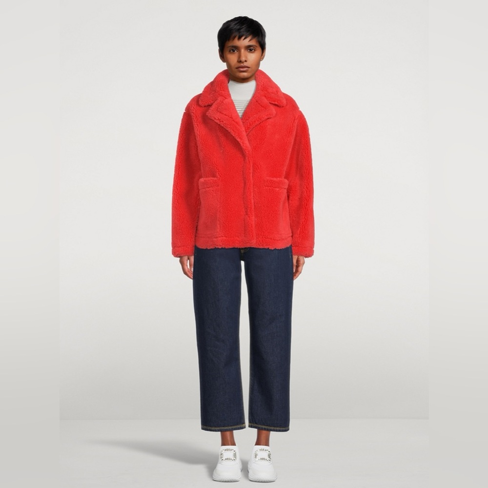 STAND STUDIO Marina Faux Fur Teddy Jacket
